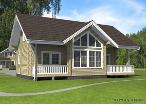 проект деревянного дома из бруса ДБ-102